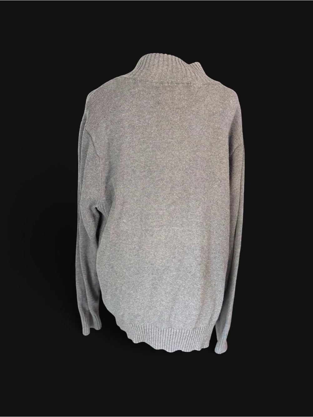 Dockers Men’s Small Gray 100% Cotton Full Zip Mock Neck Sweater Small - Picture 4 of 5